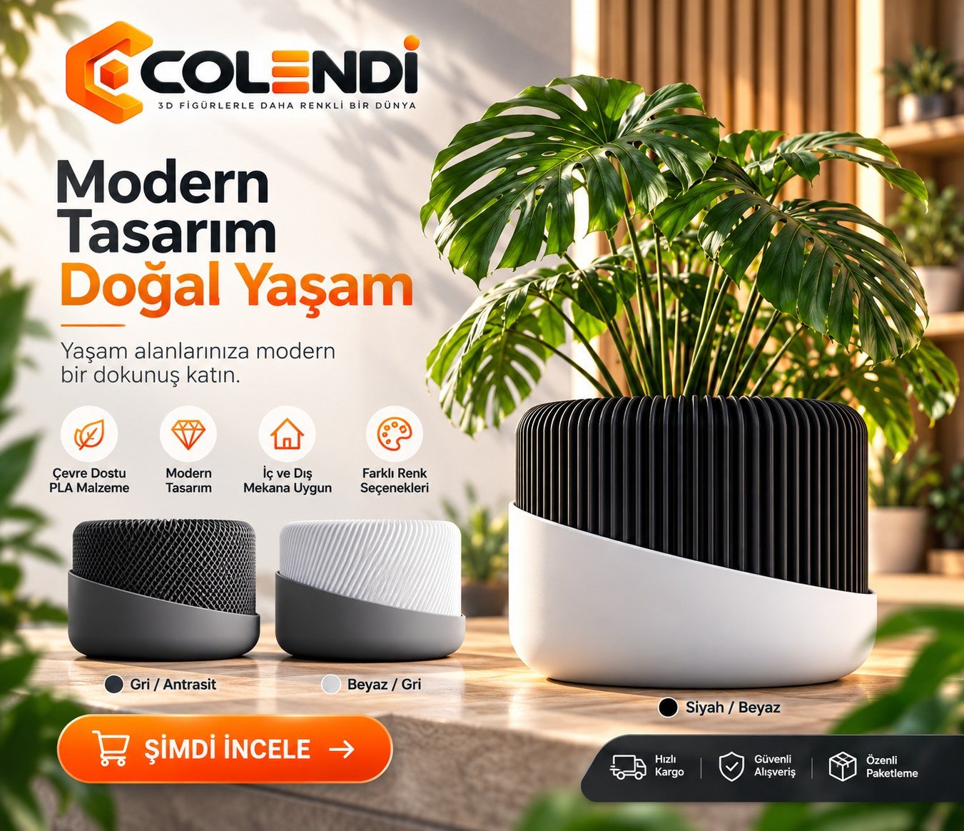 Japandi Tarzı Saksı